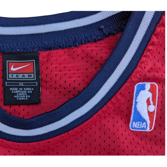 SOLD Y2K New Jersey Nets Jason Kidd #5 Red Nike Size XL Kids - Picture 3 of 4